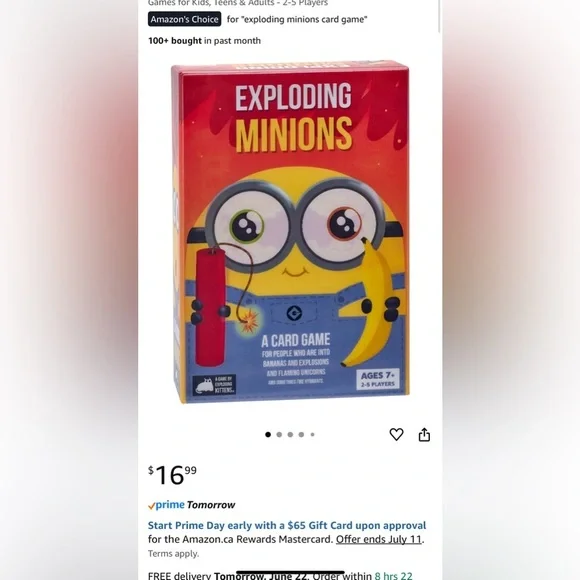 Exploding Minions Card Game - Picture 4 of 4